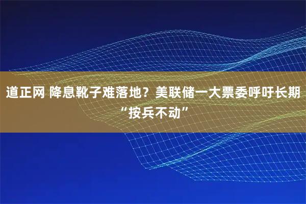 道正网 降息靴子难落地？美联储一大票委呼吁长期“按兵不动”